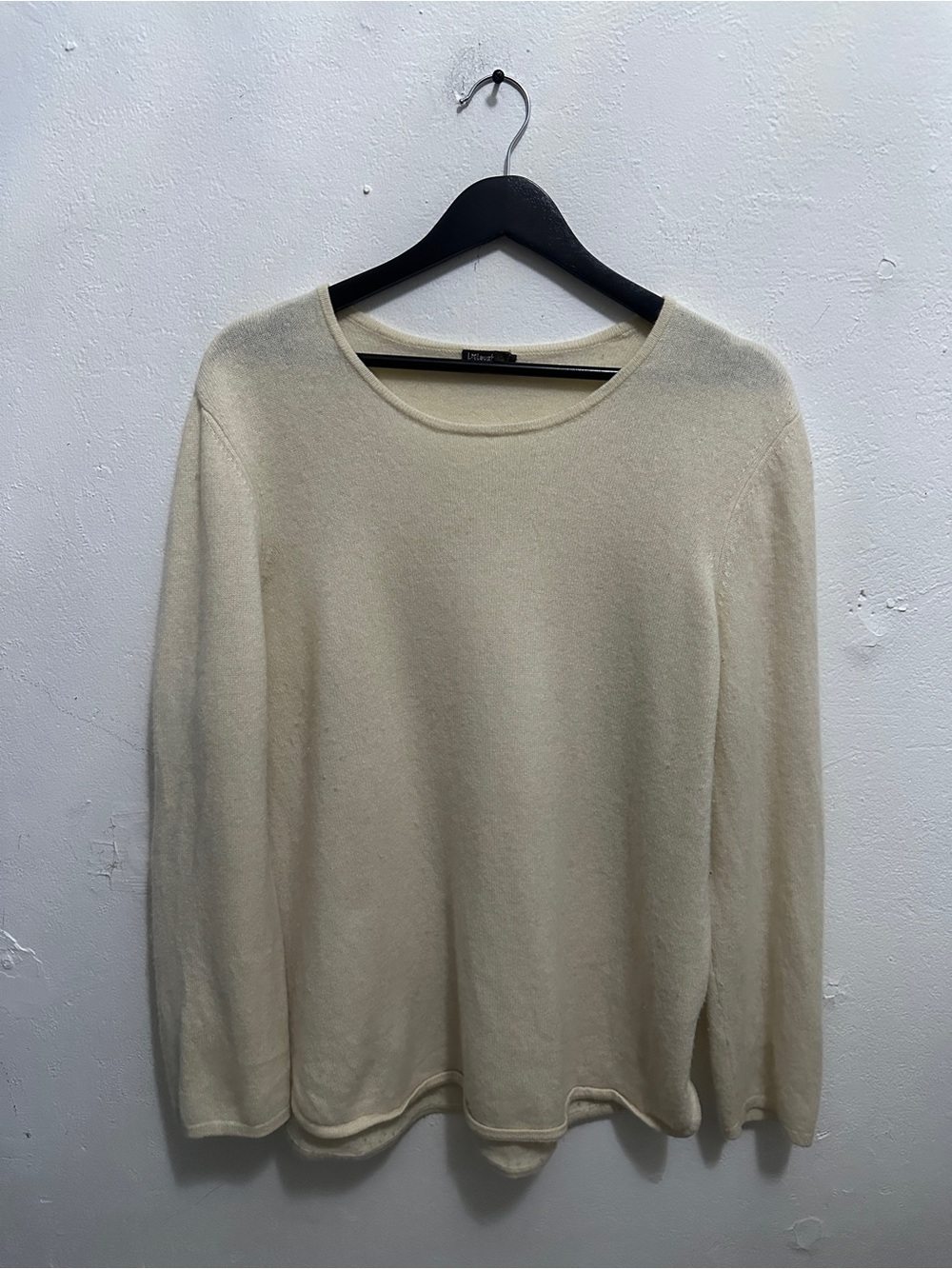 J.McLaughlin Women’s XL Cream Beige 100% Cashmere Crew Neck Sweater
